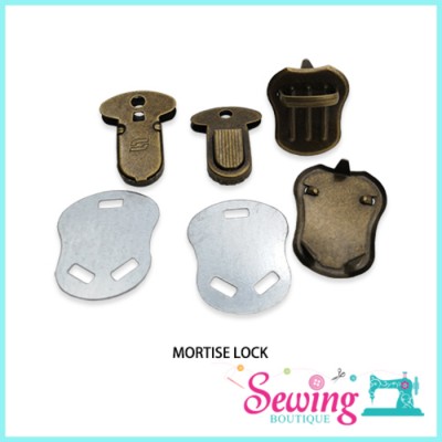 BUTTON - MORTISE LOCK-PEAR SHAPE-METAL(BRONZE)